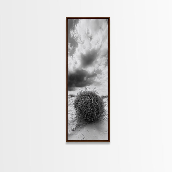 Tumbleweed Desert,Canvas Print, Rustic Southwest Wall Art, Moody Landscape Art, Extra Wide Art, Above Sofa Art, Farmhouse Decor