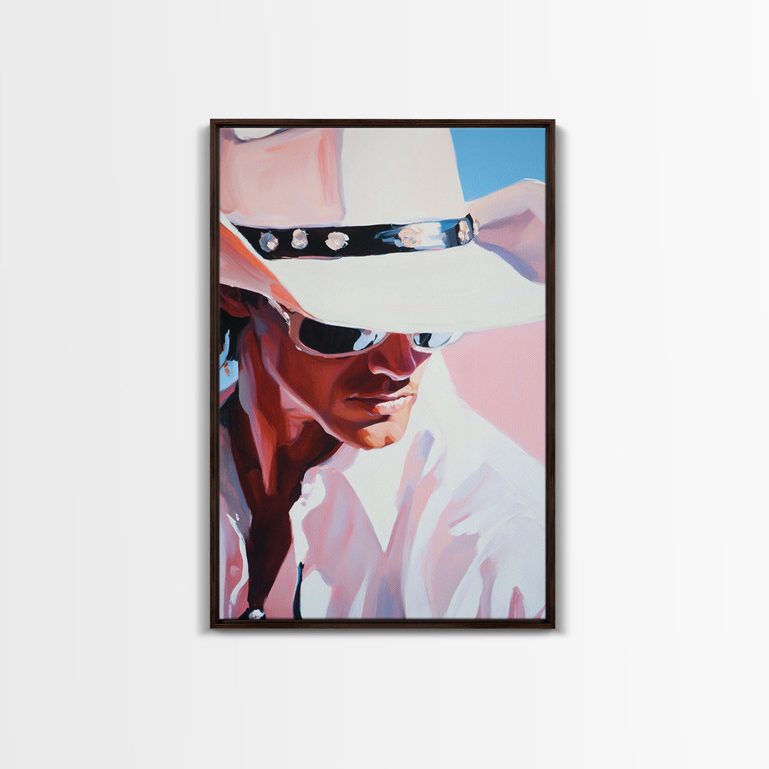 Cowboy, Western Art, Rustic Decor, Coastal Cowgirl Wall Art, Canvas Print, Gift Idea For Him, Farmhouse Art, Above Sofa Art