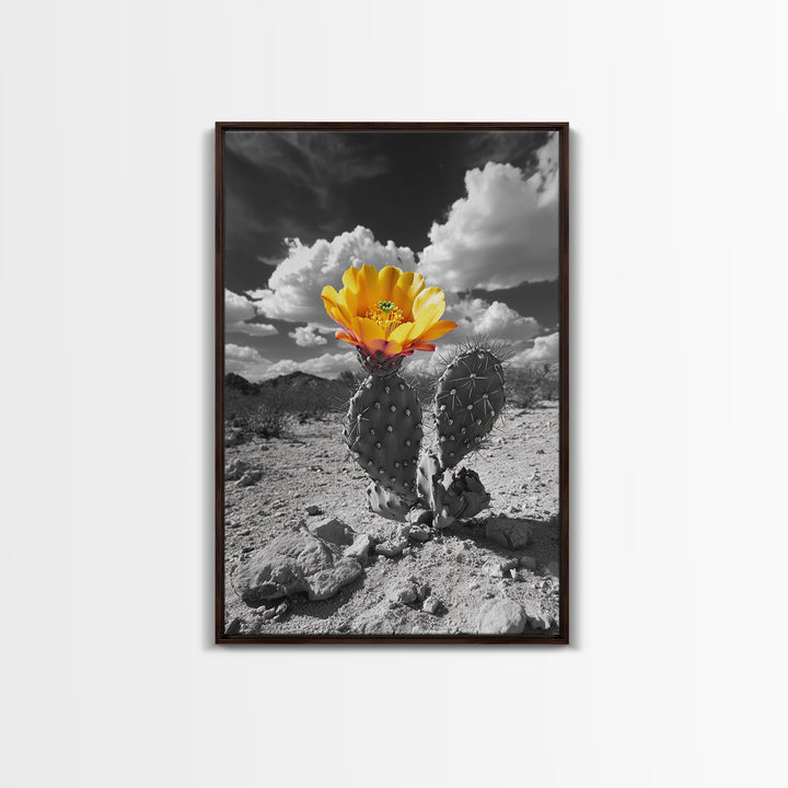 Desert Bloom, Wildflower Painting, Botanical Prints, Rustic Art, Southwest Wall Art, Nature Decor, Framed Canvas Print, Gift Idea