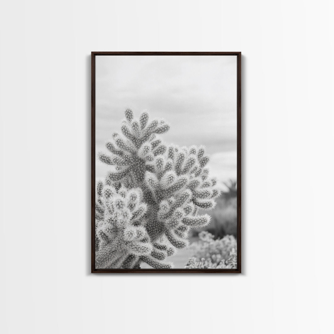 Cactus photography, desert wall art, framed canvas print, Joshua tree art, rustic decor, botanical prints, boho wall art, minimalist art