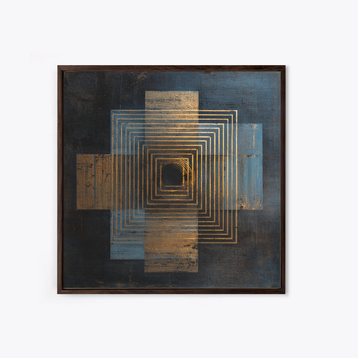 Soundwave Abstract with Black and Gold Lines Canvas Print, Recording Studio Art, Dtf Prints, Studio Decor, Fine Art, Analog, RSA-1x1-3