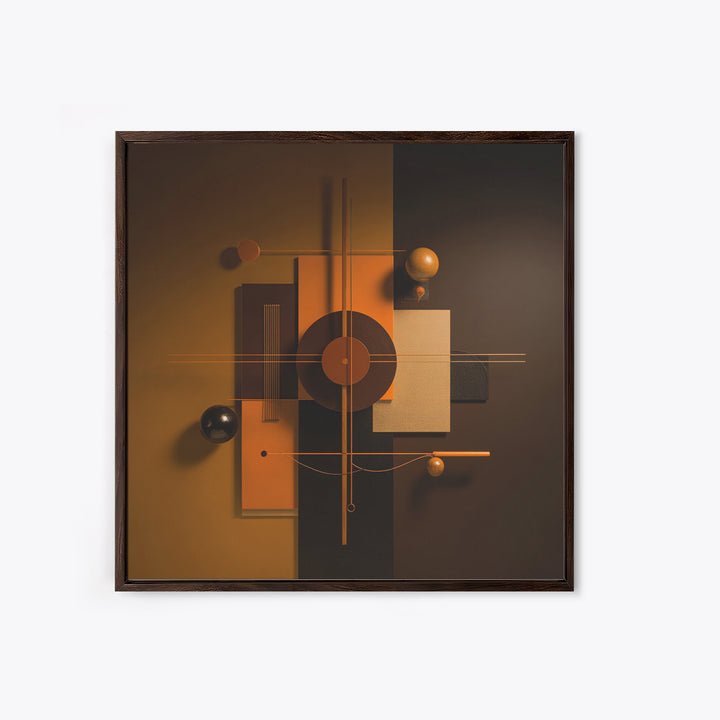 Conductor Baton and Sheet Shapes Without Text Framed Canvas Print, Recording Studio Art, Music Decor, Studio Decor, Analog, RSA-1x1-42