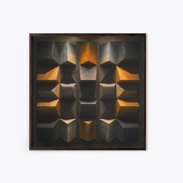 Sound Booth Foam Pattern Transformed into Design Framed Canvas Print, Recording Studio Art, Wall Decor, Studio Decor, Analog, RSA-1x1-48