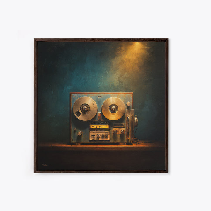 Reel to Reel Tape Machine Canvas Print, Recording Studio Art, Youtube Studio Decor, Studio Decor, Analog, Neutral Decor, RSA-1x1-50