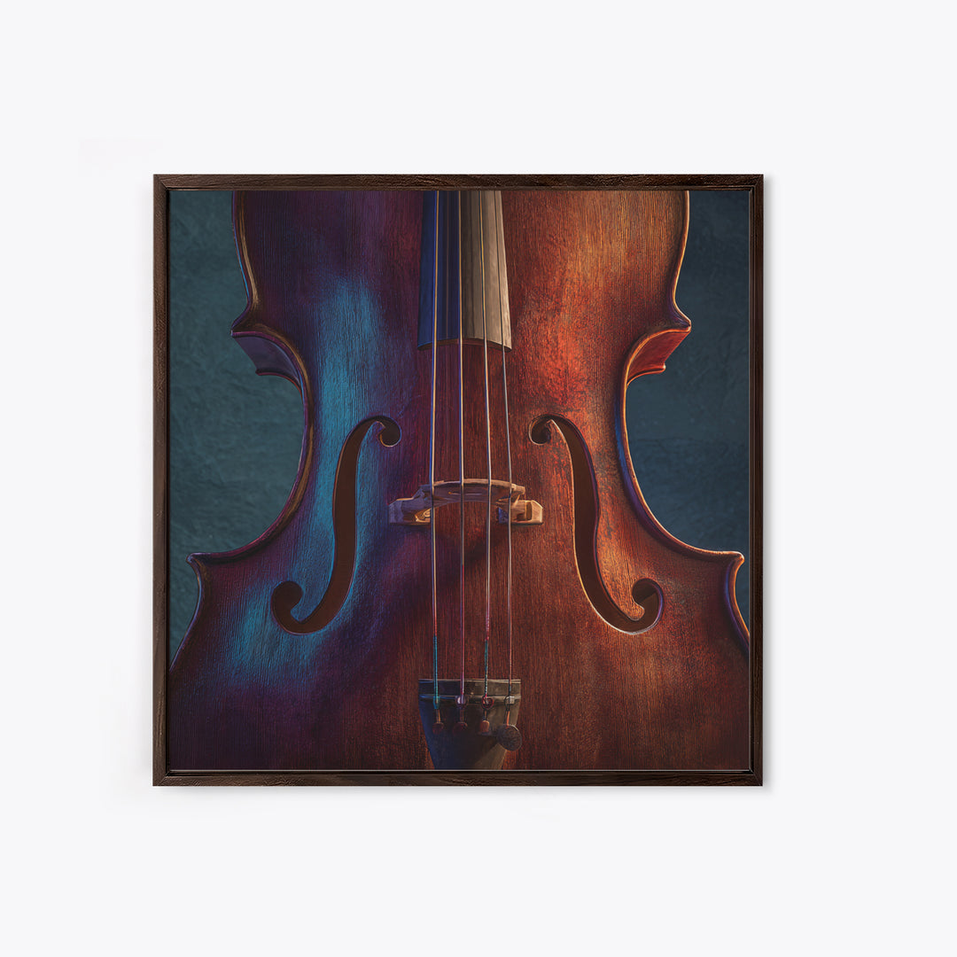 Cello Curve Closeup Framed Canvas Print, Recording Studio Art, Headphones Poster, Studio Decor, Analog, Fine Art Print, RSA-1x1-68