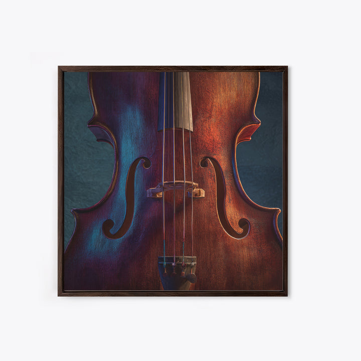 Cello Curve Closeup Framed Canvas Print, Recording Studio Art, Headphones Poster, Studio Decor, Analog, Fine Art Print, RSA-1x1-68