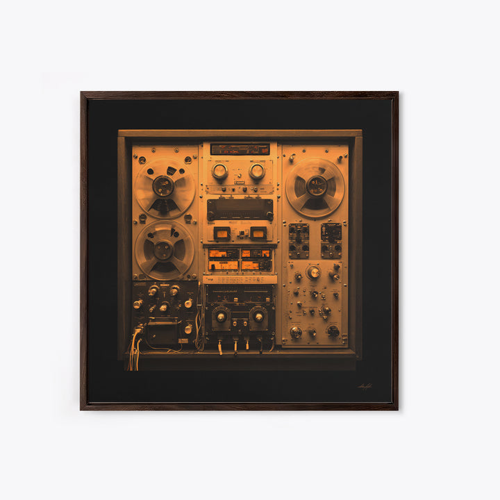 Reel to Reel Tape Machine Framed Canvas Print, Recording Studio Art, Studio Wall Art, Studio Decor, Fine Art, Analog, RSA-1x1-74