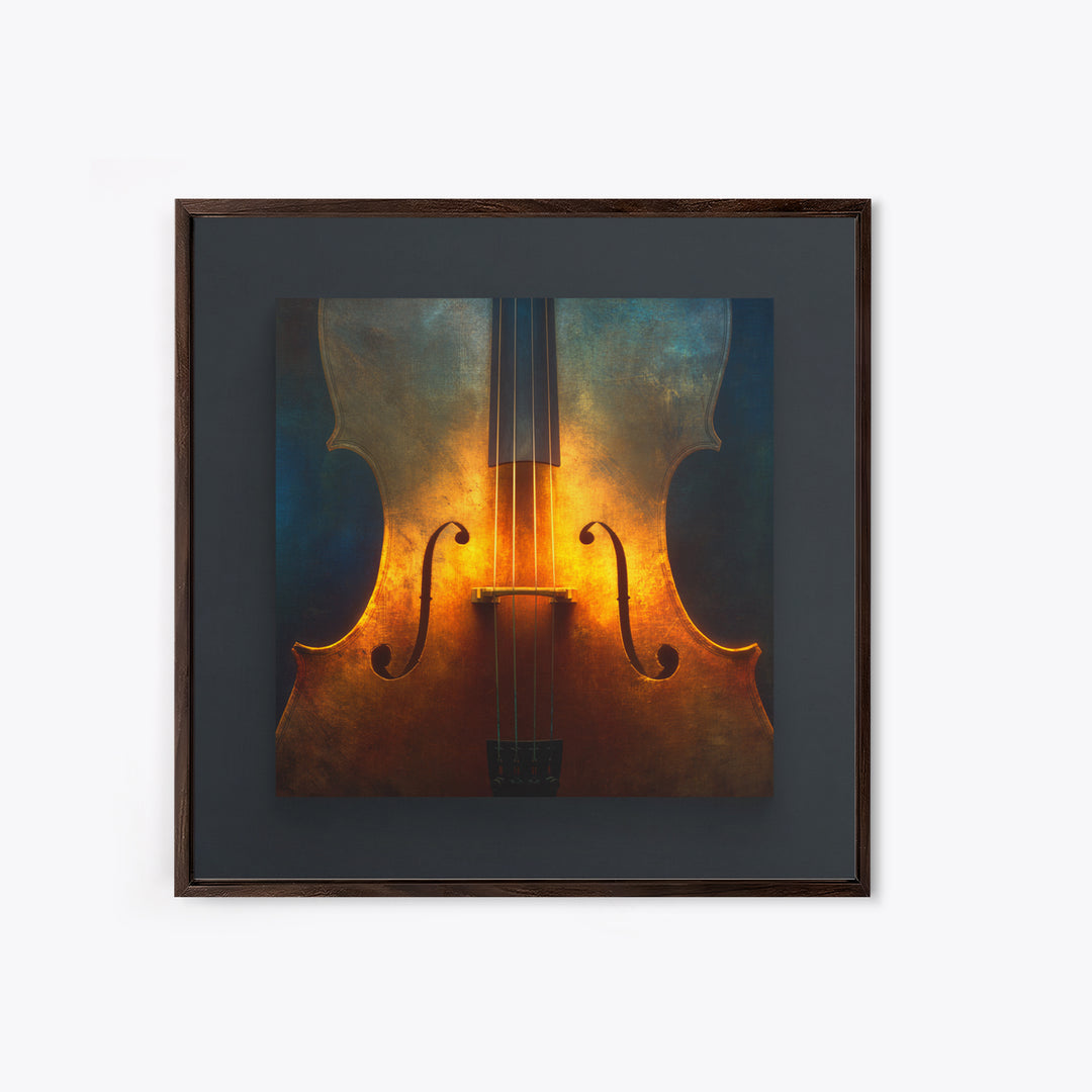 Cello Curve Closeup Canvas Print, Recording Studio Art, Music Room Decor, Studio Decor, Fine Art, Analog, Textured Painting, RSA-1x1-92