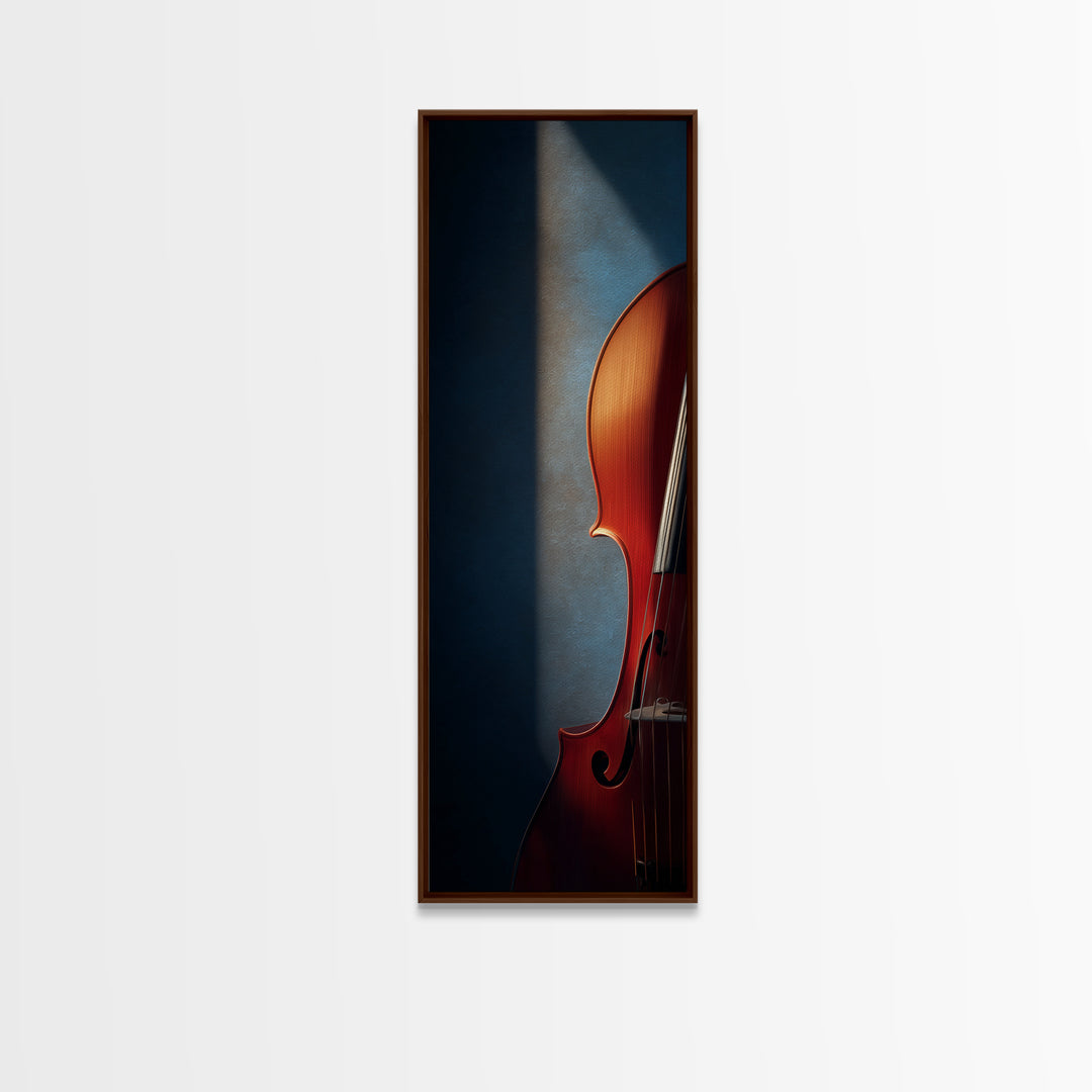 Cello Curve Closeup Canvas Print, Recording Studio Art, Neutral Decor, Studio Decor, Fine Art, Analog, Wall Art, Wall Decor, RSA-1x3-32