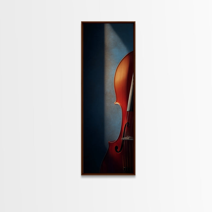 Cello Curve Closeup Canvas Print, Recording Studio Art, Neutral Decor, Studio Decor, Fine Art, Analog, Wall Art, Wall Decor, RSA-1x3-32