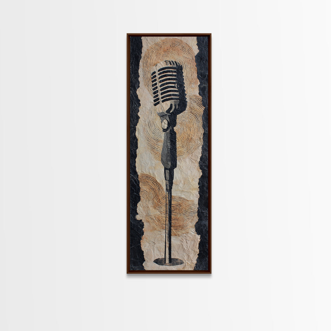Album Cover Abstract Without Readable Text Canvas Print, Recording Studio Art, Youtube Studio Decor, Studio Decor, Analog, RSA-1x3-34
