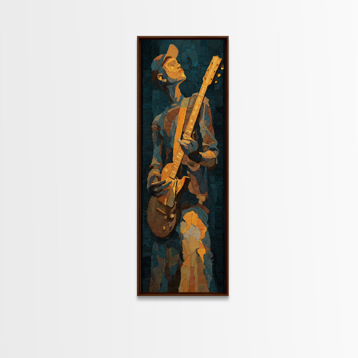 Sound Booth Foam Pattern Transformed into Design Framed Canvas Print, Recording Studio Art, Modern Decor, Studio Decor, Analog, RSA-1x3-36