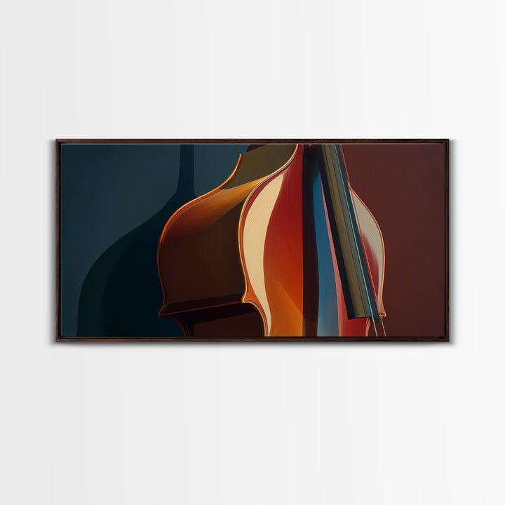 Cello Curve Closeup Framed Canvas Print, Recording Studio Art, Digital Download Art, Studio Decor, Analog, Downloadable Print, RSA-2x1-88