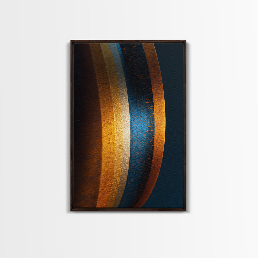 Vinyl Groove Closeup as Circular Abstract Framed Canvas Print, Recording Studio Art, Statement Artwork, Studio Decor, Analog, RSA-2x3-46