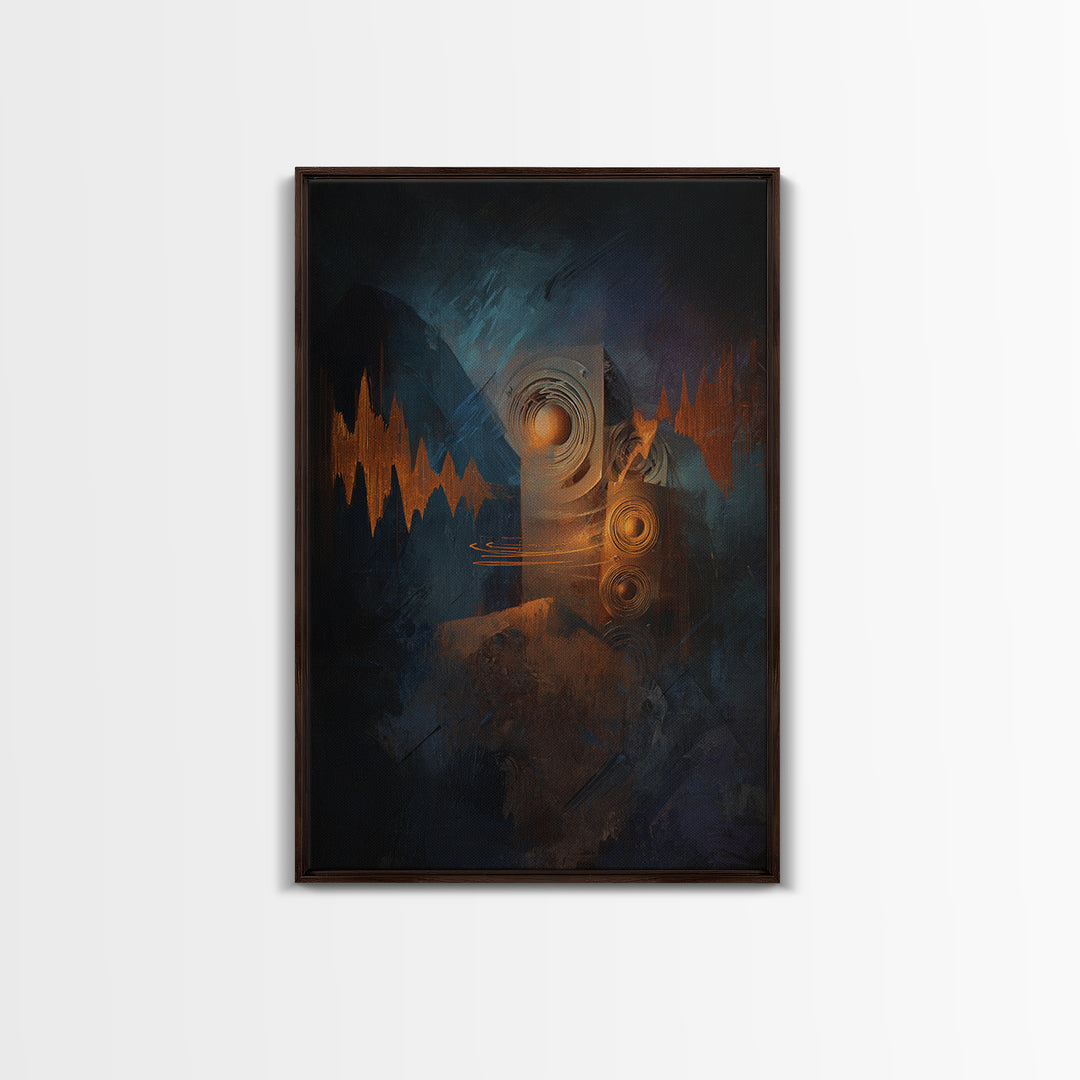 Album Cover Abstract Without Readable Text Canvas Print, Recording Studio Art, Minimalist Decor, Studio Decor, Analog, RSA-2x3-78