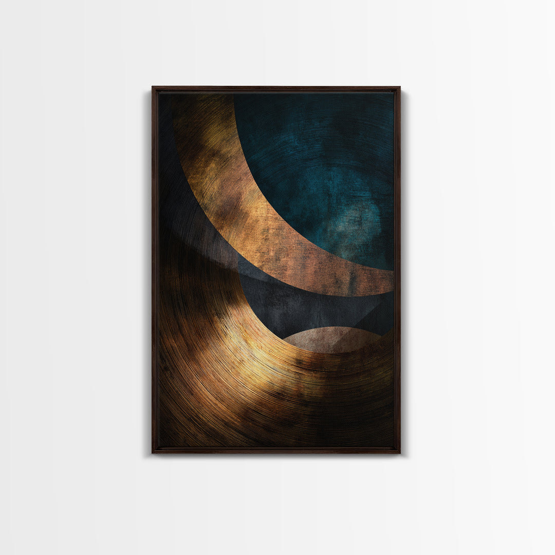 Vinyl Groove Closeup as Circular Abstract Canvas Print, Recording Studio Art, Printable Wall Art, Studio Decor, Analog, RSA-2x3-94