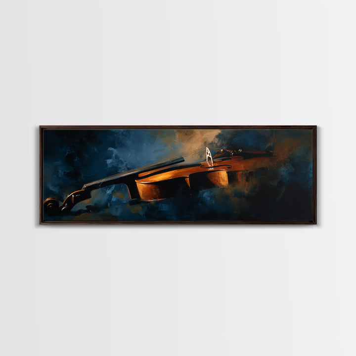 Cello Curve Closeup Canvas Print, Recording Studio Art, Guitar Wall Art, Studio Decor, Fine Art, Analog, Textured Painting, RSA-3x1-36