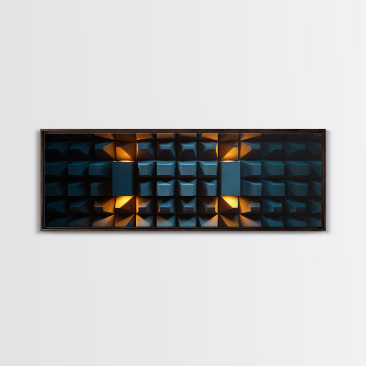 Sound Booth Foam Pattern Transformed into Design Canvas Print, Recording Studio Art, Music Print, Studio Decor, Analog, RSA-3x1-40