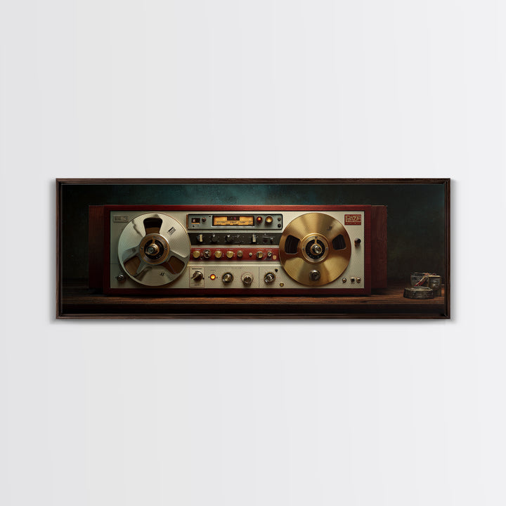 Reel to Reel Tape Machine Canvas Print, Recording Studio Art, Music Poster, Studio Decor, Fine Art, Analog, Headphones Poster, RSA-3x1-42