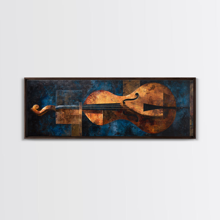 Cello Curve Closeup Framed Canvas Print, Recording Studio Art, Wall Decor, Studio Decor, Fine Art, Analog, Music Art, RSA-3x1-84