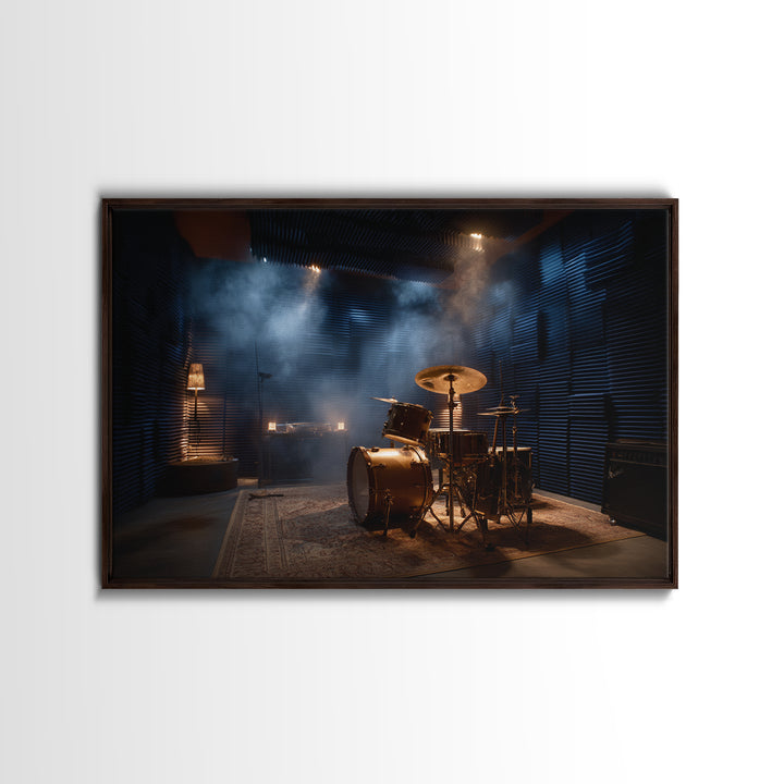 Sound Booth Foam Pattern Transformed into Design Framed Canvas Print, Recording Studio Art, Wall Decor, Studio Decor, Analog, RSA-3x2-28
