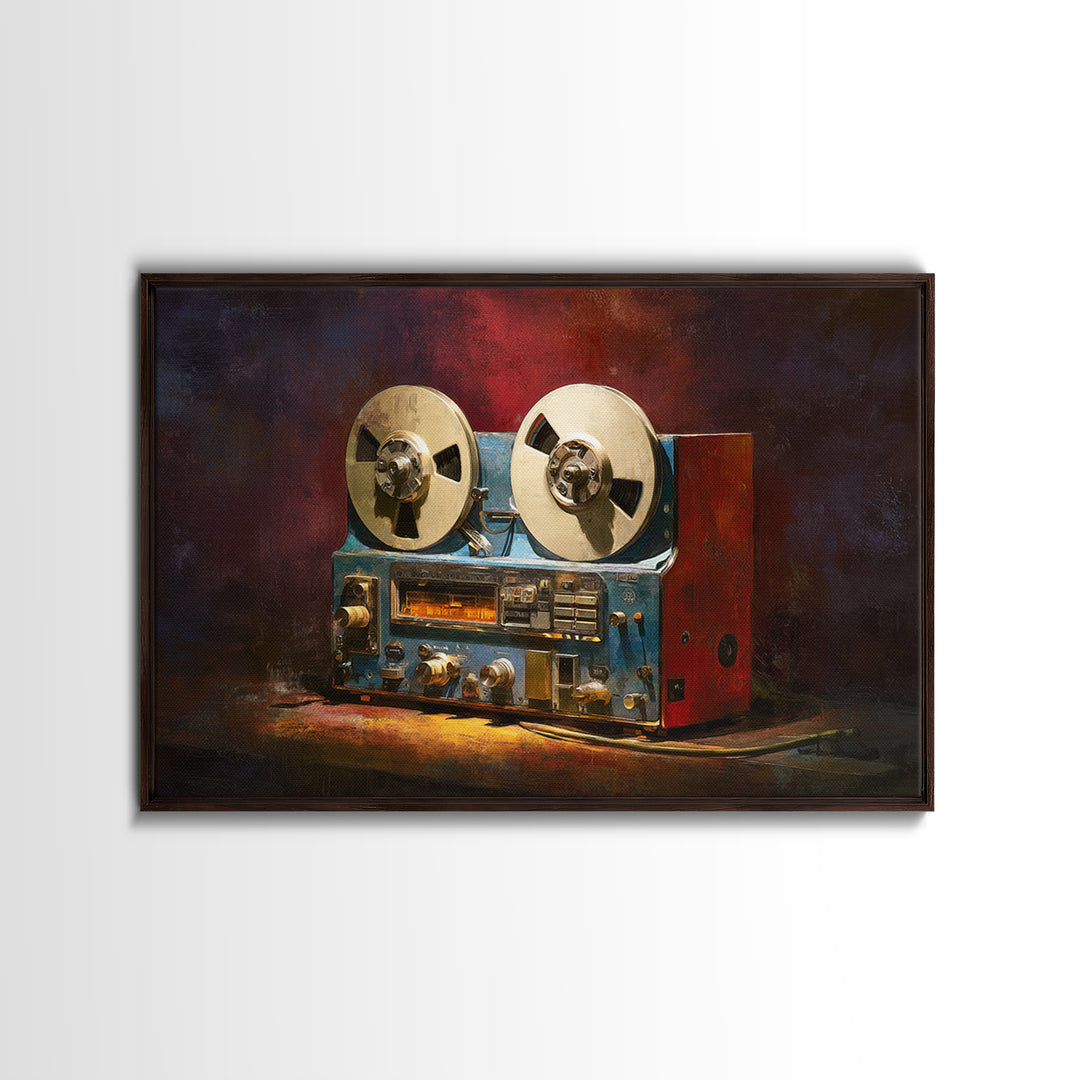 Reel to Reel Tape Machine Canvas Print, Recording Studio Art, Music Wall Art, Studio Decor, Fine Art, Analog, Musician Posters, RSA-3x2-30