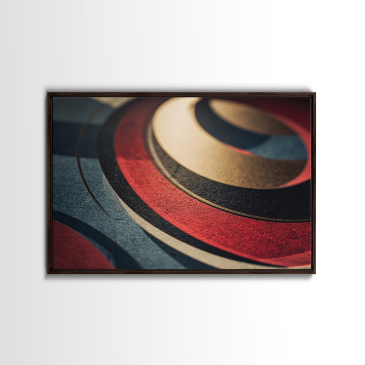 Vinyl Groove Closeup as Circular Abstract Canvas Print, Recording Studio Art, Dtf Prints, Studio Decor, Abstract Art, Analog, RSA-3x2-42
