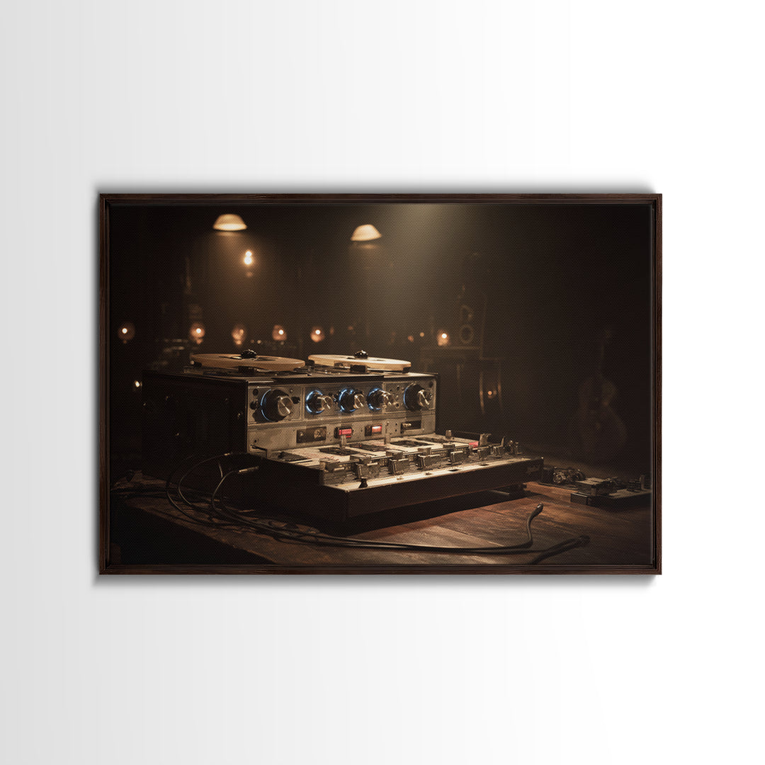 Reel to Reel Tape Machine Canvas Print, Recording Studio Art, Music Wall Art, Studio Decor, Fine Art, Analog, Musician Posters, RSA-3x2-54