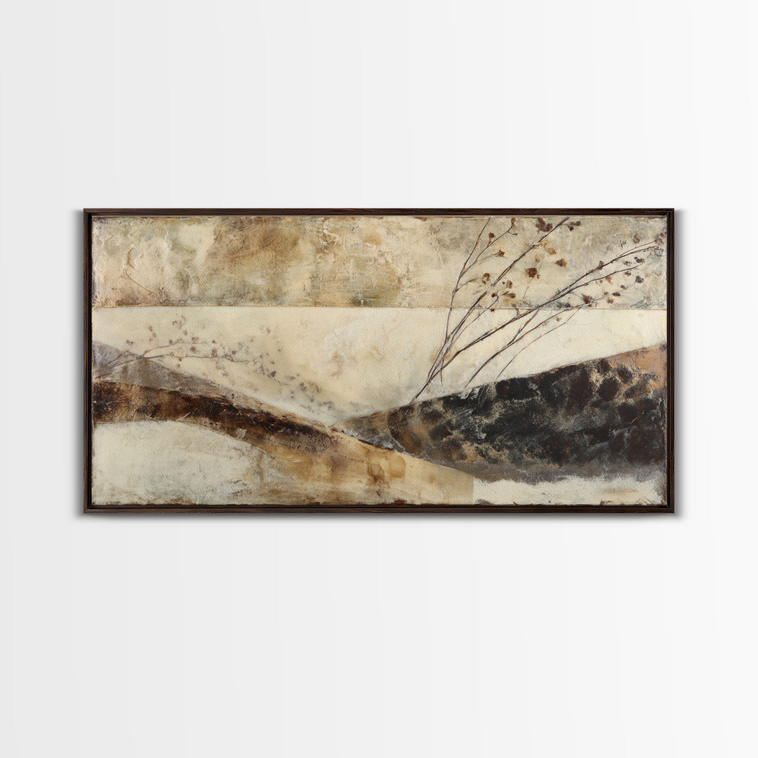Trout Fishing Lure and River Stones Framed Canvas Print, Rustic Art, Luxury Decor, Farmhouse Decor, Fine Art, Rustic, RUS-2x1-10