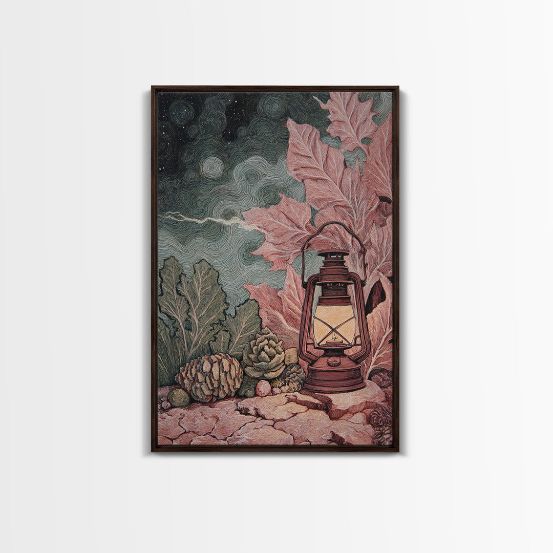 Pheasant Feathers and Acorns Arrangement Framed Canvas Print, Rustic Art, Portrait Painting, Farmhouse Decor, Fine Art, Rustic, RUS-2x3-24