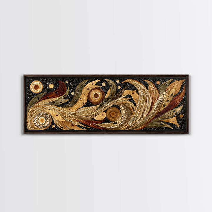 Rusty Horseshoe and Rope Composition Canvas Print, Rustic Art, Abstract Wall Art, Farmhouse Decor, Oil Painting, Rustic, RUS-3x1-29