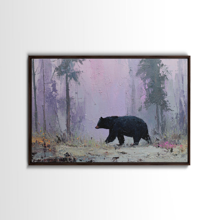 Buffalo Portrait with Western Texture Framed Canvas Print, Rustic Art, Digital Prints, Farmhouse Decor, Oil Painting, Rustic, RUS-3x2-2