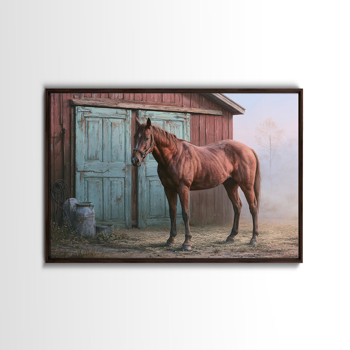 Brown Horse Portrait Canvas Print, Rustic Art, Modern Art, Farmhouse Decor, Fine Art, Rustic, Neutral Decor, Modern Decor, RUS-3x2-57