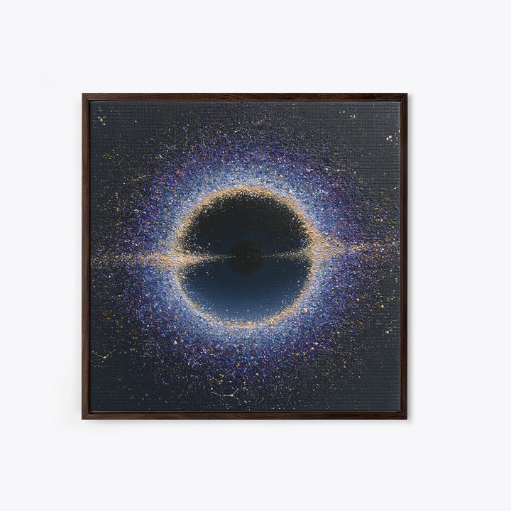 Black Hole with Radiant Accretion Ring Canvas Print, Space Art, Printable Art, Spa Decor, Fine Art, Serenity, Modern Decor, SAR-1x1-31