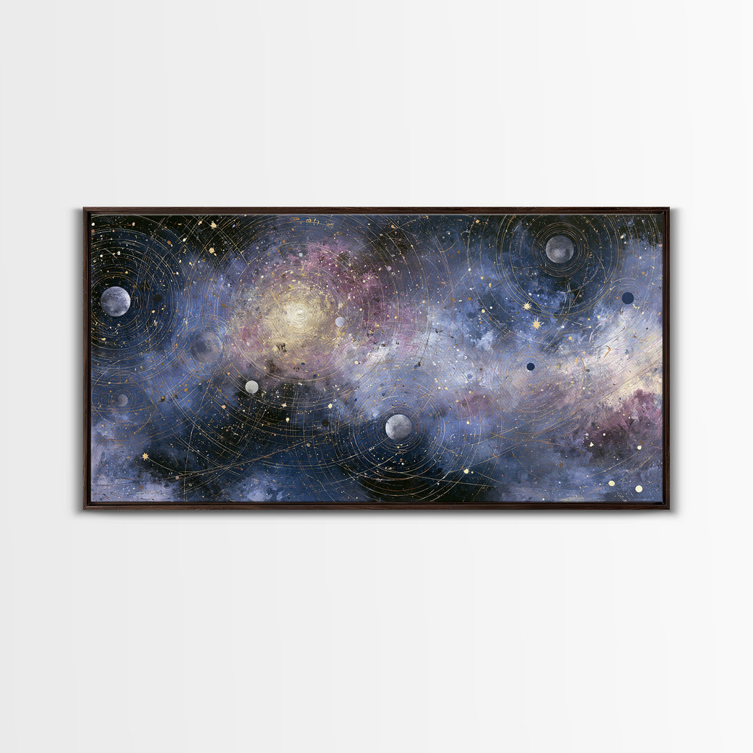 Distant Star Cluster Canvas Print, Space Art, Art Prints, Spa Decor, Fine Art, Serenity, Abstract Wall Art, Modern Wall Art, SAR-2x1-64