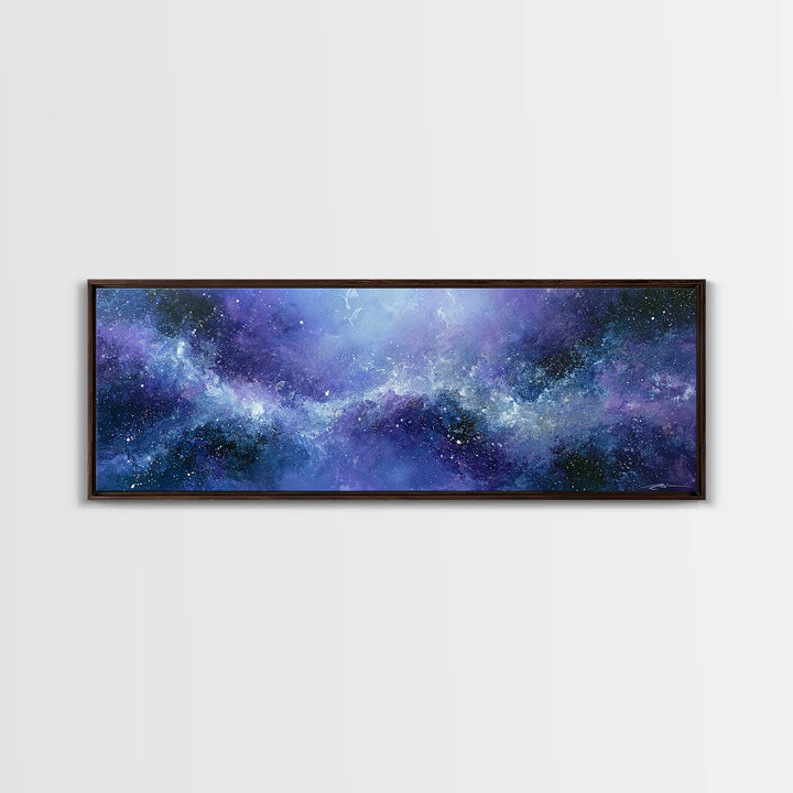 Distant Star Cluster Framed Canvas Print, Space Art, Posters, Spa Decor, Fine Art, Serenity, Abstract Art, Printable Art, SAR-3x1-84