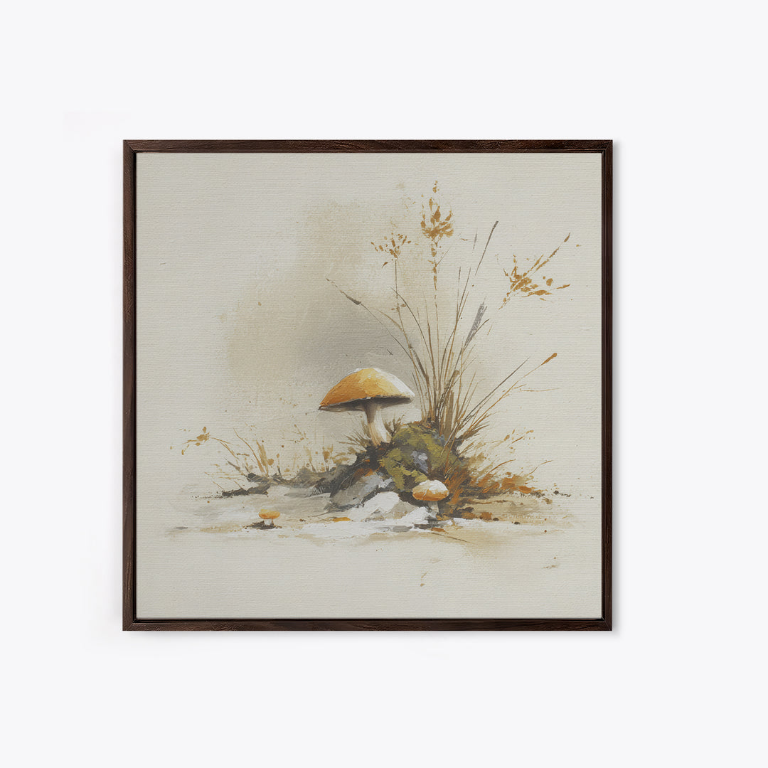 Winter Cabin Smoke Canvas Print, Scandinavian Art, Boho Decor, Living Room Decor, Fine Art, Nordic, Luxury Decor, SCA-1x1-18