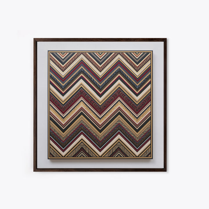 Herringbone Monochrome Pattern Framed Canvas Print, Scandinavian Art, Gallery Decor, Living Room Decor, Fine Art, Nordic, SCA-1x1-46