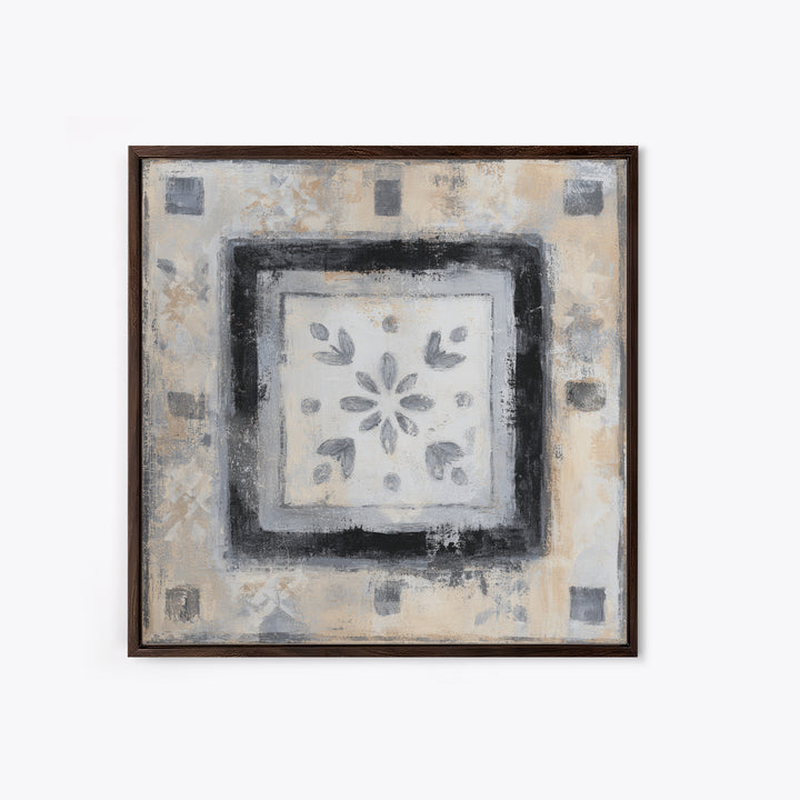 Minimal Meadow Flowers Framed Canvas Print, Scandinavian Art, Fine Art Print, Living Room Decor, Fine Art, Nordic, Printable, SCA-1x1-58
