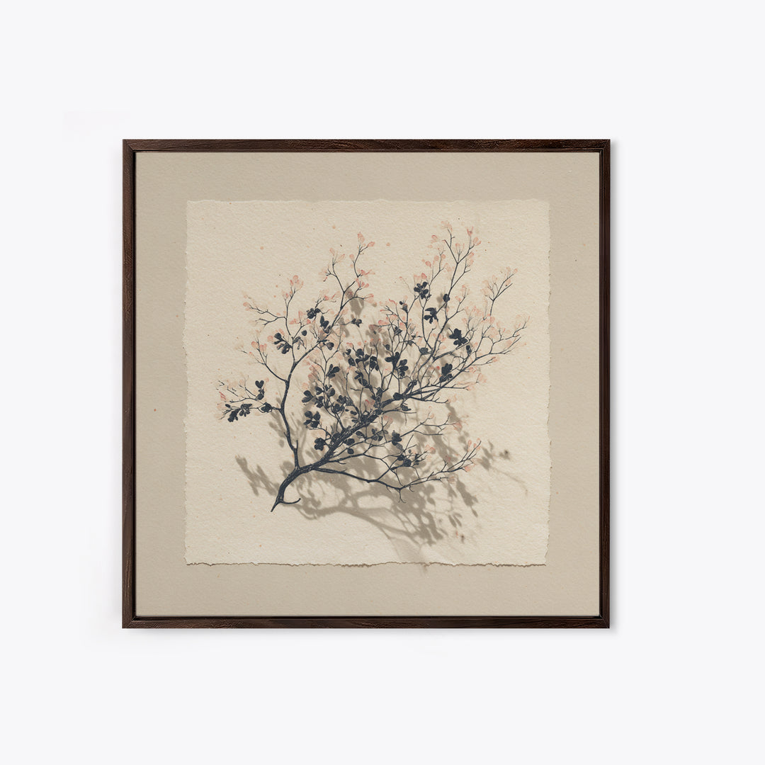 Quiet Coastal Rocks and Gray Sea Framed Canvas Print, Scandinavian Art, Scandinavian, Living Room Decor, Fine Art, Nordic, SCA-1x1-71