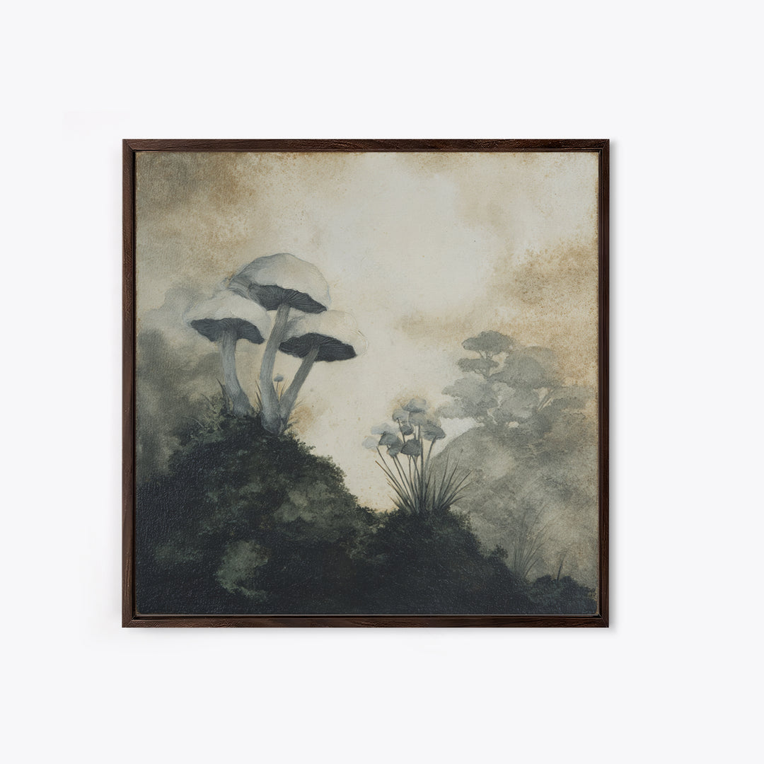 Reindeer Silhouette in Snowy Landscape Canvas Print, Scandinavian Art, Living Room Decor, Nordic, Printable Art, SCA-1x1-78