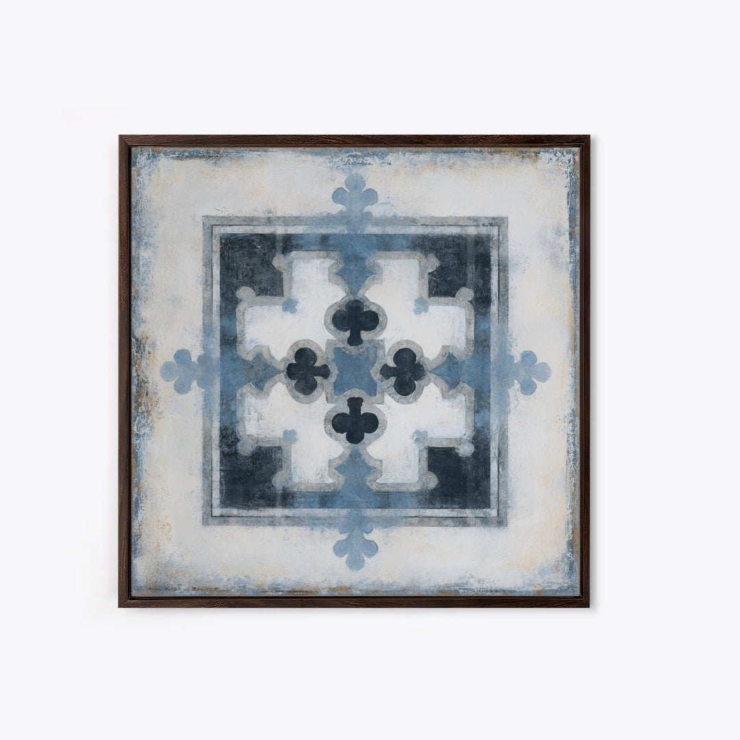 Scandinavian Textile Pattern Framed Canvas Print, Scandinavian Art, Wall Art, Living Room Decor, Fine Art, Nordic, SCA-1x1-88