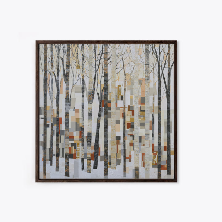 Snowy Nordic Forest Canvas Print, Scandinavian Art, Wall Hanging, Living Room Decor, Fine Art, Nordic, Living Room Wall Art, SCA-1x1-97