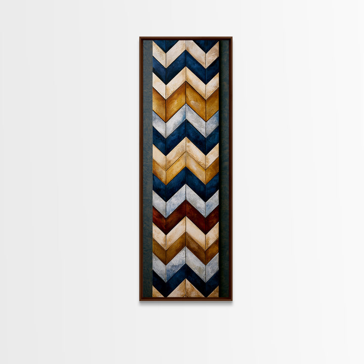 Herringbone Monochrome Pattern Canvas Print, Scandinavian Art, Modern Art, Living Room Decor, Fine Art, Nordic, SCA-1x3-10
