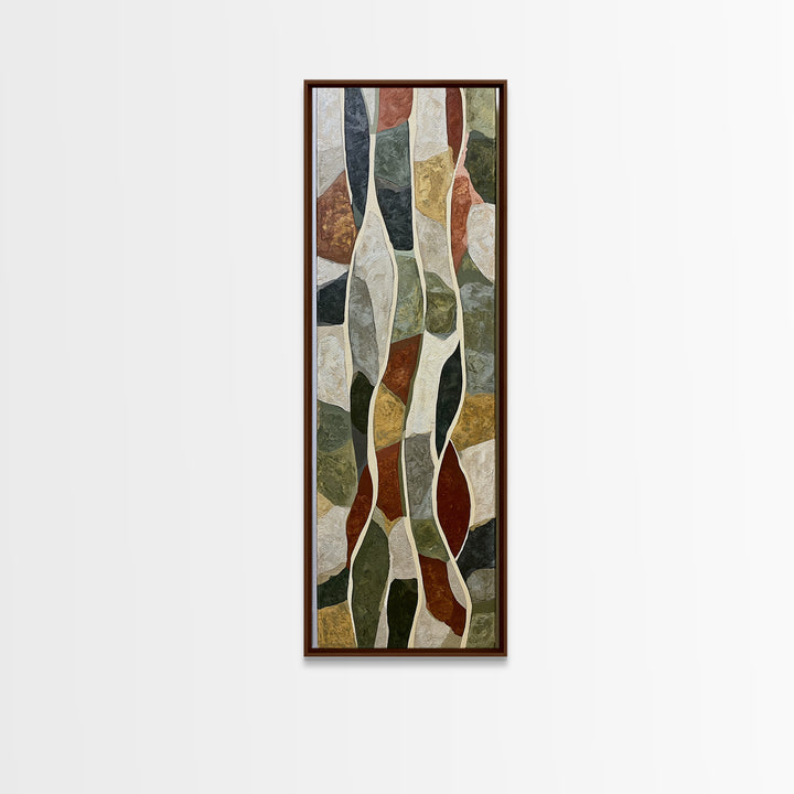 Simple Mushroom and Moss Forest Study Canvas Print, Scandinavian Art, Christmas Decor, Living Room Decor, Fine Art, Nordic, SCA-1x3-12