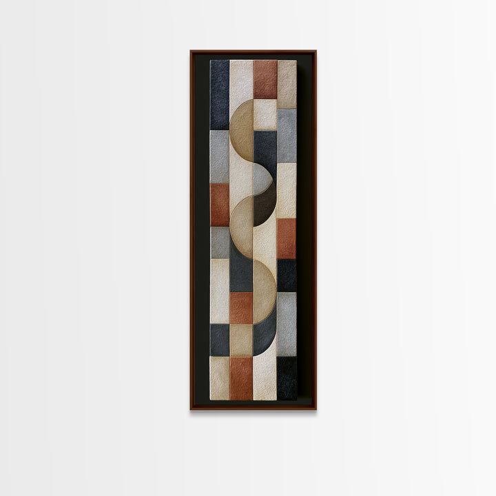 Soft Wool Texture Abstract Framed Canvas Print, Scandinavian Art, Living Room Wall Art, Living Room Decor, Abstract Art, Nordic, SCA-1x3-31