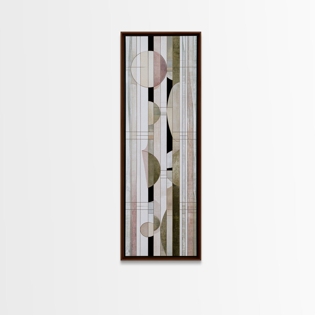 Snowy Nordic Forest Canvas Print, Scandinavian Art, Printable, Living Room Decor, Oil Painting, Nordic, Abstract Wall Art, SCA-1x3-37