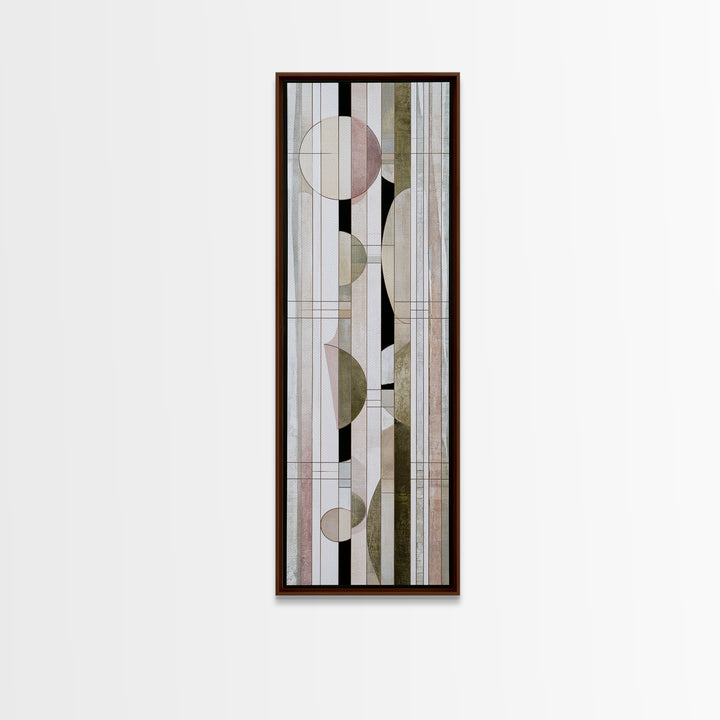 Snowy Nordic Forest Canvas Print, Scandinavian Art, Printable, Living Room Decor, Oil Painting, Nordic, Abstract Wall Art, SCA-1x3-37