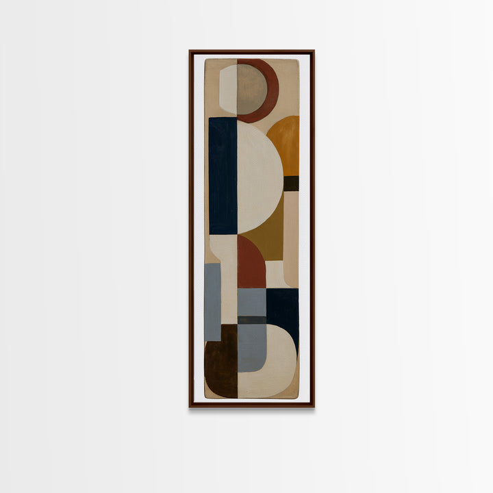 Soft Beige Geometric Abstraction Canvas Print, Scandinavian Art, Floral Wall Art, Living Room Decor, Fine Art, Nordic, SCA-1x3-39