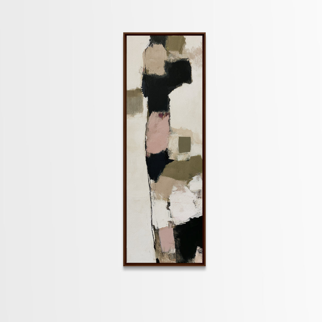 Soft Wool Texture Abstract Canvas Print, Scandinavian Art, Neutral Decor, Living Room Decor, Fine Art, Nordic, Wall Decor, SCA-1x3-55